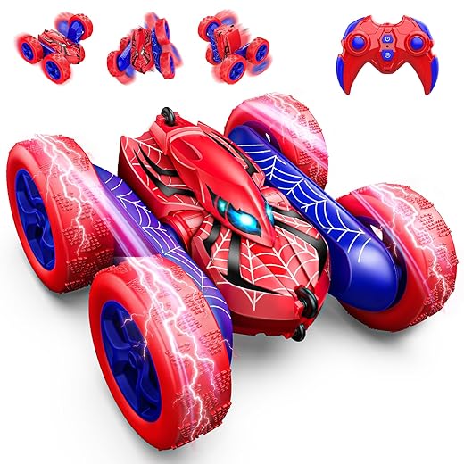 Remote Control Car,RC Cars for 4 5 6 7 8 9 10 11 12 Year Old Boy Double Sided 360°Flip 4WD Rechargeable Drift RC Race Car Boys Toys Birthday Gifts Christmas Basket Stuffers for Kids Age 4-12