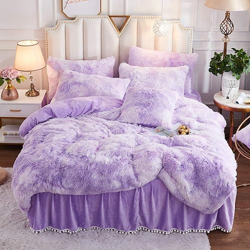 Miniatura 2 de Juego de funda de edredón y fundas de almohada JAUXIO de piel sintética