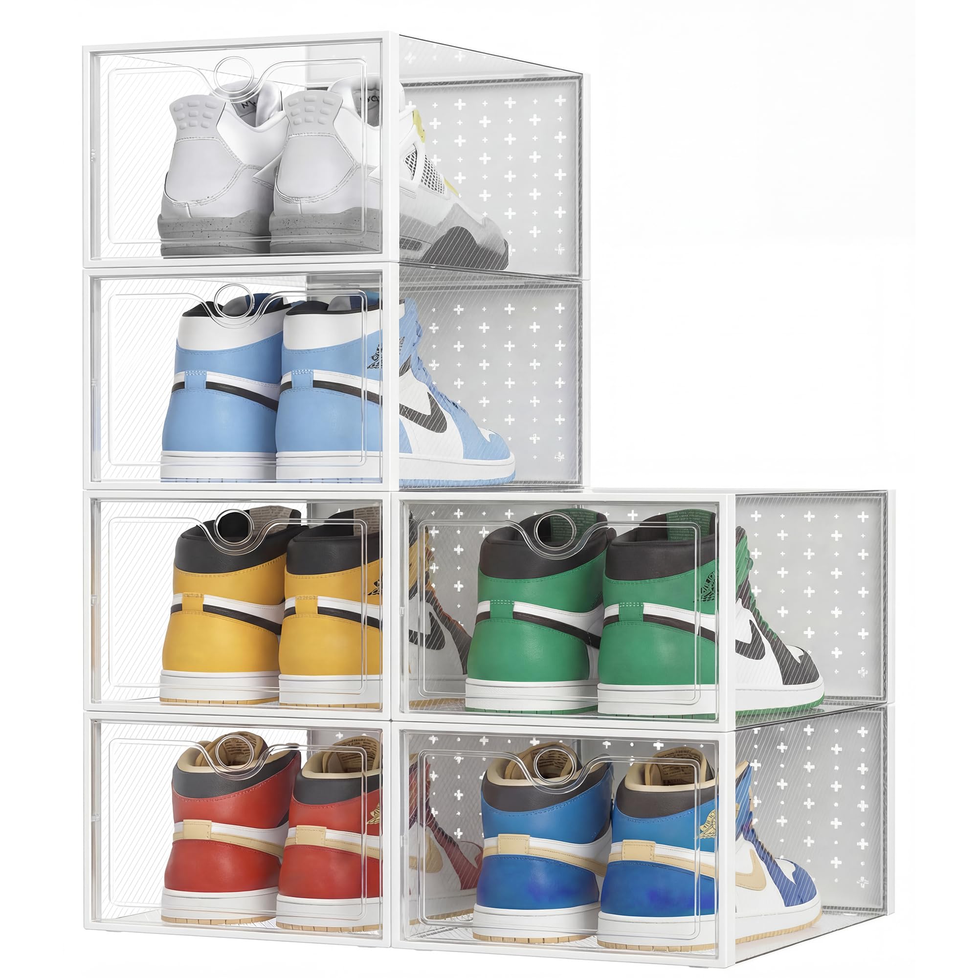 Photo 1 of Pinkpum XXL 6 Pack Clear Plastic Shoe Storage Boxes