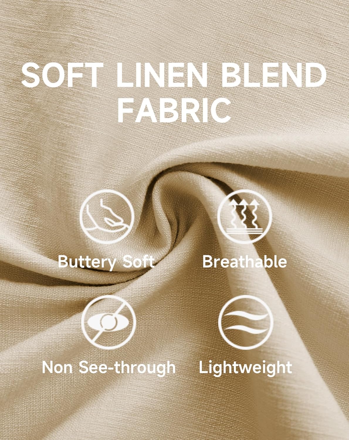 SEMARO Womens Casual Linen Feel Wide Leg Pants High Waist Palazzo Flowy Trousers Beach Vacation Outfits 2025 - Image 5