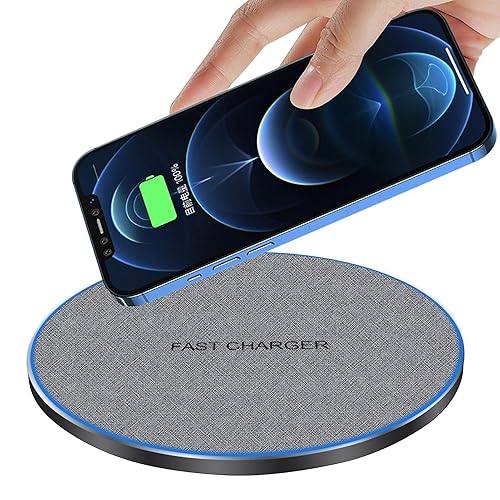 Fast Wireless Charger,20W Max Wireless Charging Pad Compatible with iPhone 17/16/15/14/13/12/SE/Pro/XS Max/XR,AirPods;FDGAO Wireless Charge Mat for Samsung Galaxy S25/S24/S23/Note,Pixel/LG - 20W-Fabric
