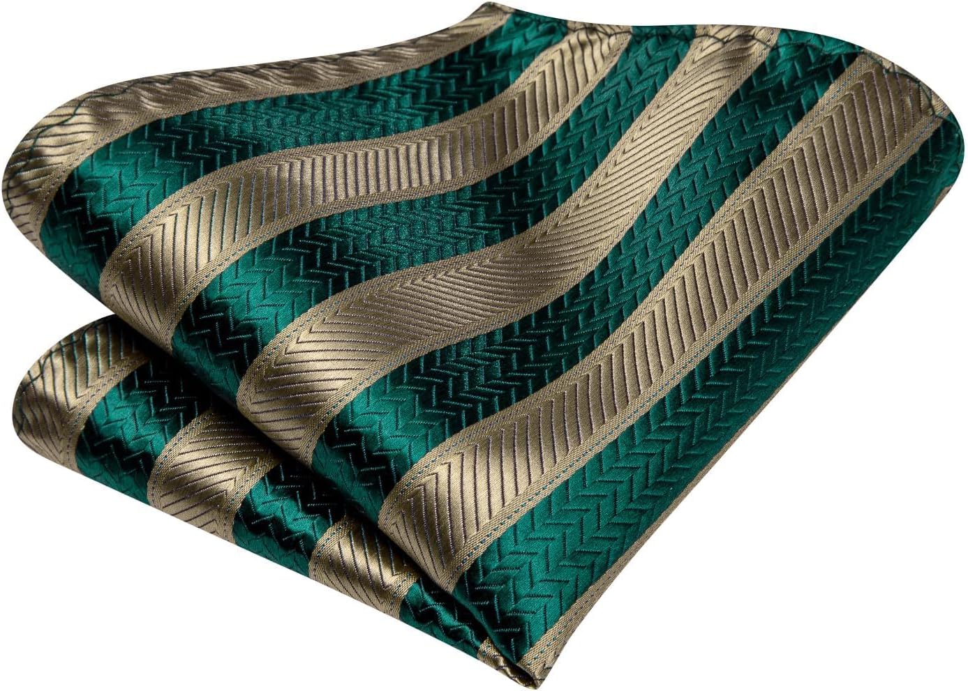 Dubulle Mens Paisley Striped Tie and Handkerchief Cufflinks Tie Set for Men Wedding Business Formal - Image 7