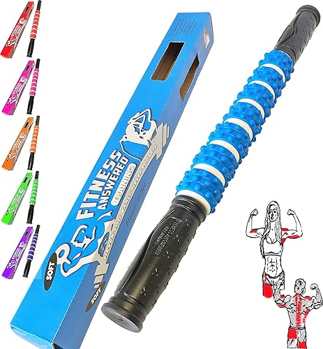 Muscle Roller Stick Massage Roller Stick - Lymphatic Massager Roller for Muscles - Aids in Body Recovery and Cellulite Reduction Stretching and
