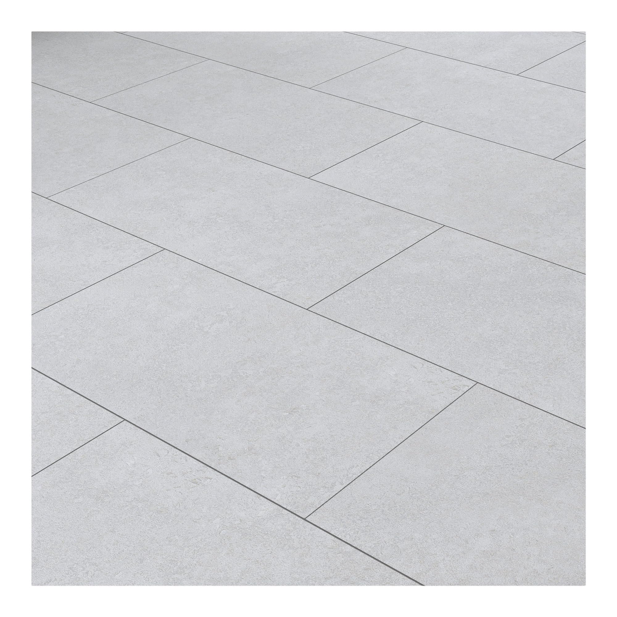 GoodHome Dalle PVC Clipsable Capella Pierre Blanche 30,5 x 61 cm Pack 10