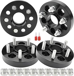 Richeer 5x100mm Hubcentric Wheel Spacers for FR-S BRZ Baja Crosstrek Impreza Outback Forester Legacy, 4 PCS 1 inch 5x100 Tire Spacer with 12x1.25 Studs & 56.1mm Center Bore