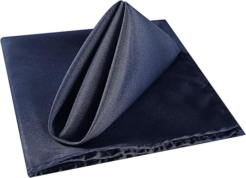 Miniatura 3 de Cloth Napkins 17x17 inch Washable Polyester Dinner Napkins Soft Table Napkins for Wedding Party Dining Banquet(Navy,50PCS)