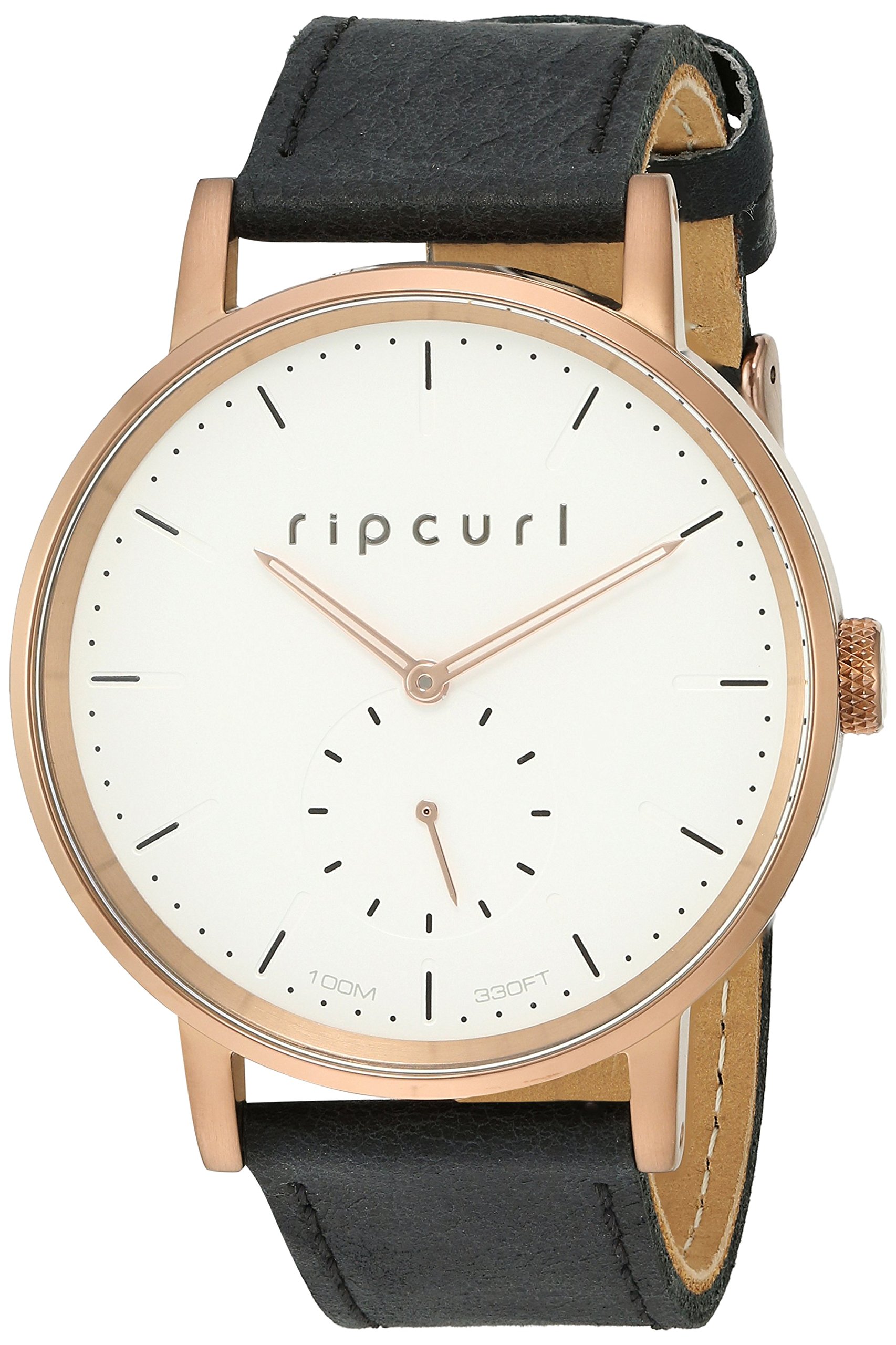 Rip Curl Women's 'Circa Bronze' Quartz Stainless Steel and Leather Sport  Watch, Color:Black (Model: A2887G-BRO)