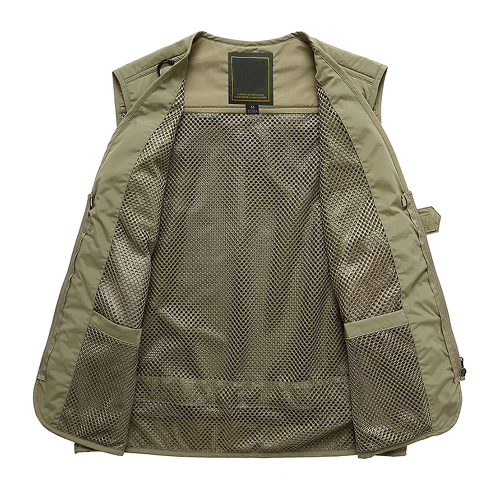 Gilet da Pesca Uomo Traspirante Multitasche Giacca Senza Maniche Caccia Fotografi Outdoor Vest Safari Giacche Gilet