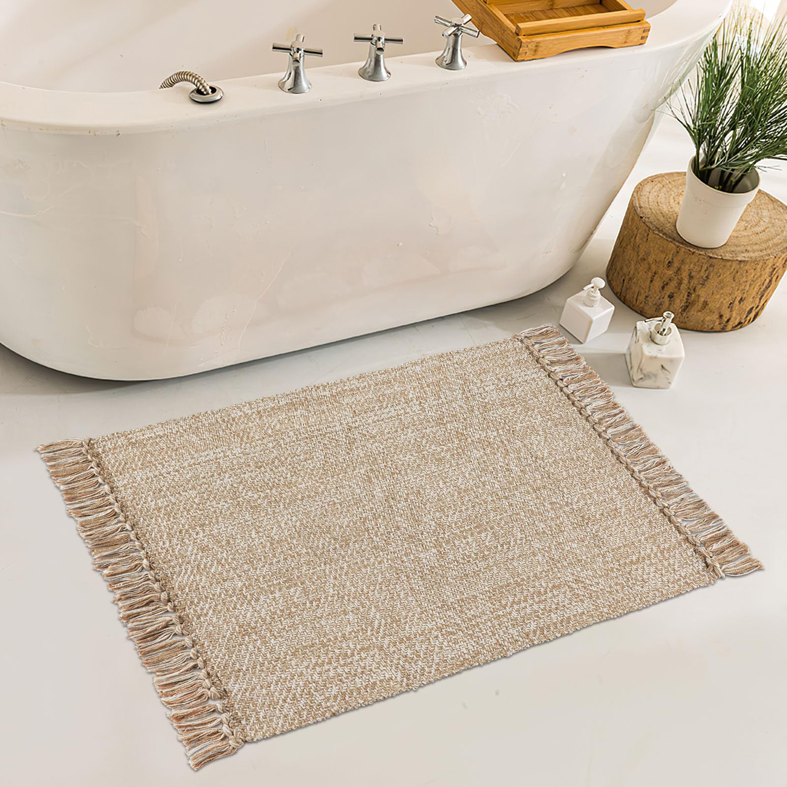 Piccolo tappeto da bagno reversibile, 5 x 0,9 m, lavabile, in cotone, per camera da letto, cucina, lavanderia, soggiorno