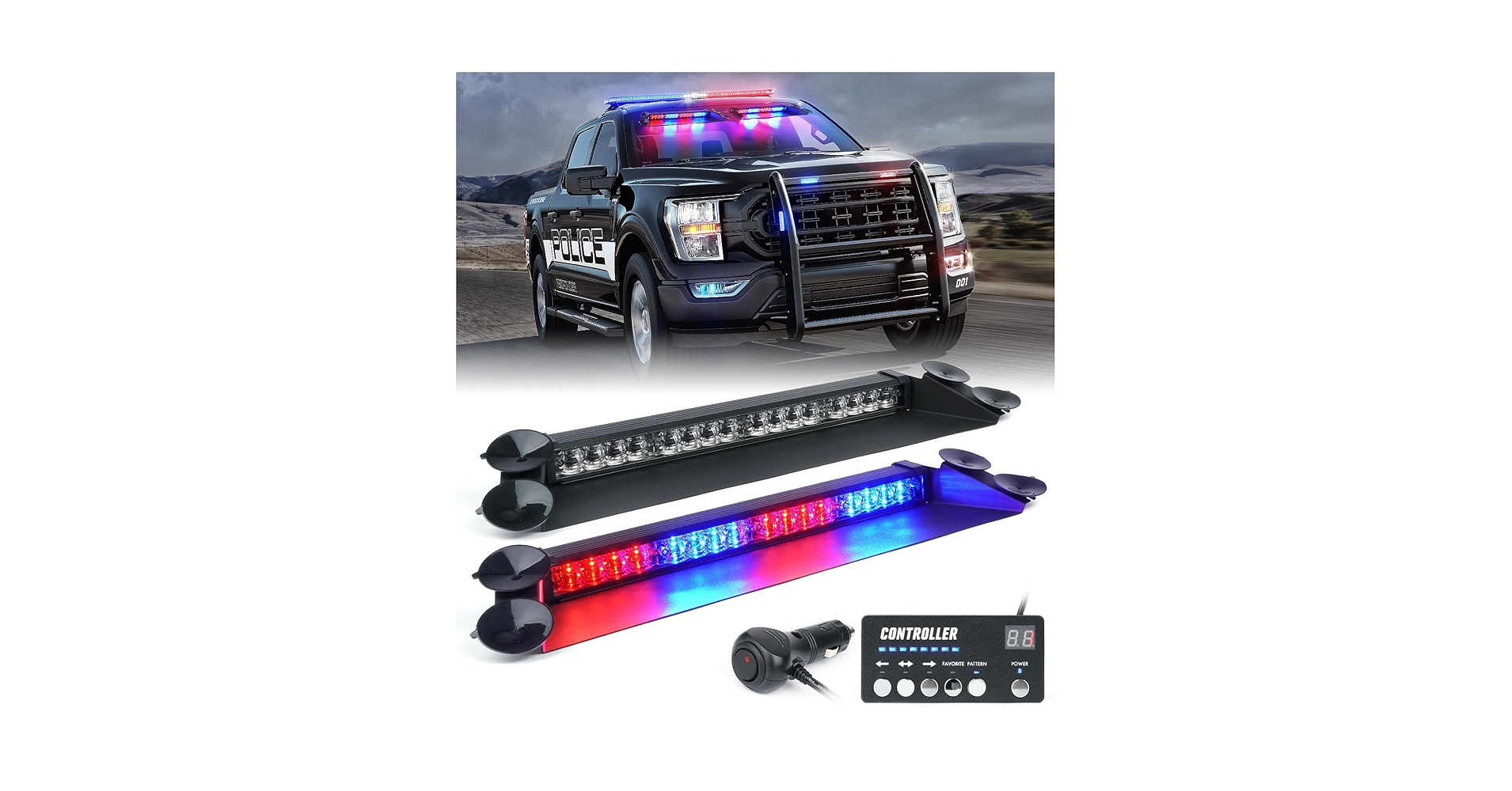 トップス LUCENCY Amazon.com: LUMENIX LED Emergency Dash Strobe Lights