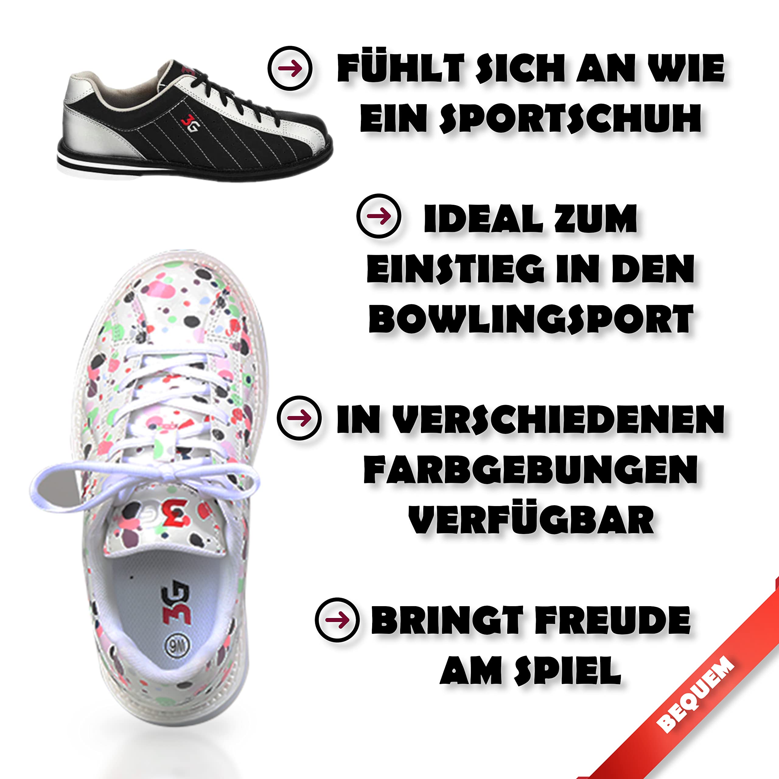 Zapatillas de bolos | 3G | Kicks – Zapatillas deportivas modernas para mujeres, hombres y niños