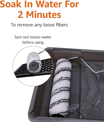 Miniatura 10 de Tienda Basics Cubiertas de rodillo de pintura de microfibra de 4 pulgadas, paquete de 24