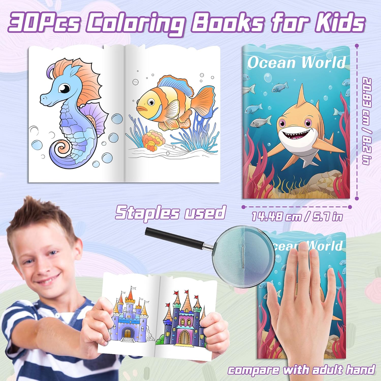 30Pcs Coloring Books for Kids Ages 4-8 Large Print Coloring Books Bulk for Kids, Birthday Party Favors Gifts School Classroom Activity Supplies Goodie Bags Stuffers Gifts for Children's Day