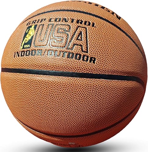 Miniatura 3 de Official Size 7 Basketball - Composite Leather with Moisture-Wicking Grip - IndoorOutdoor Game Ready