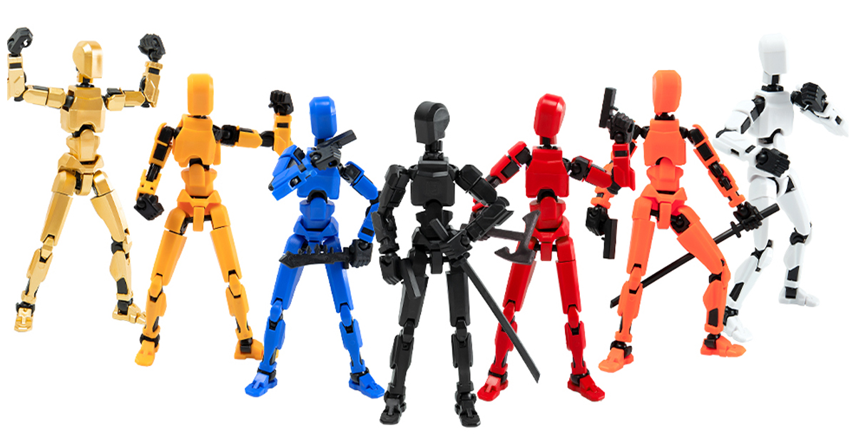 Amazon.com: 4Pack Assembled Titan T-13 Action Figures Set - Lucky