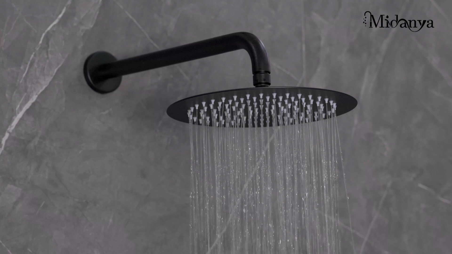 Midanya Round Rainfall Shower Head High Pressure Stainless Steel