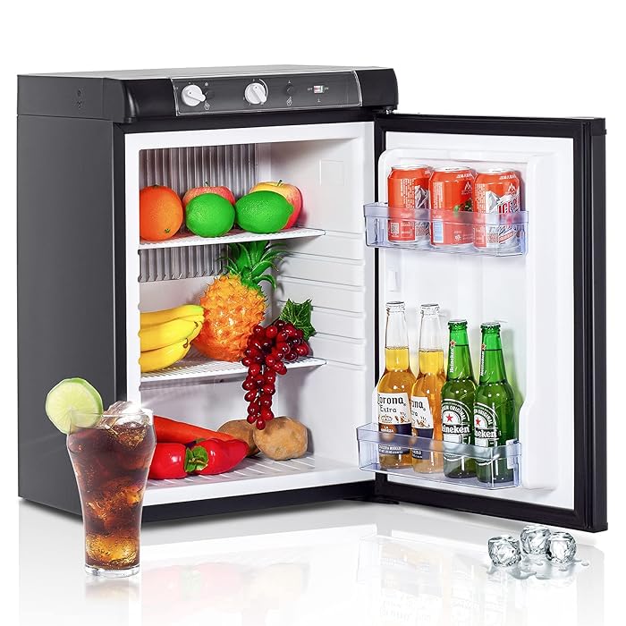 Buy Techomey Propane Refrigerator 2.1 Cu.Ft, Absorption Fridge, Camper