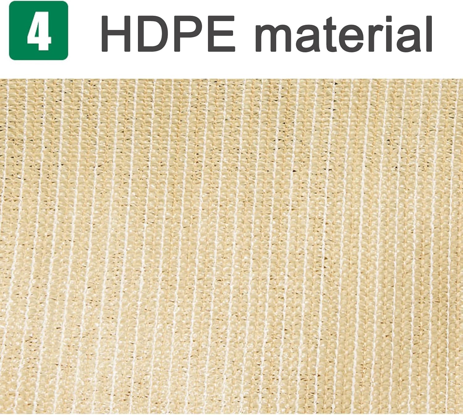 Garden Sunblock Shade Cloth, Multipurpose Sunblock Shade Cloth,90% Shade Netting,Breathable Sun Shade Fabric,with Grommets,for Outdoor,Patio,Lawn,Fence,Beige(16.4x23ft)