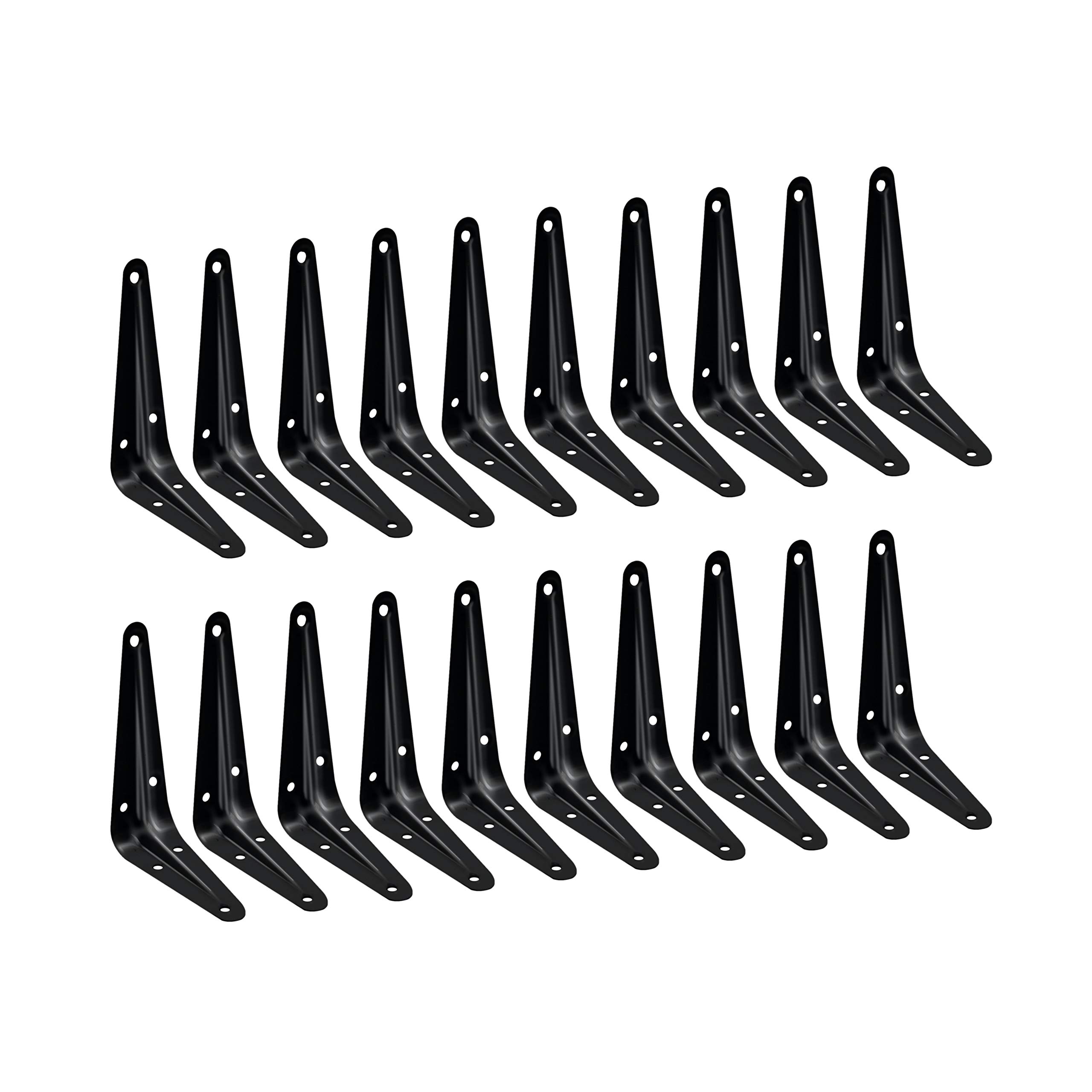 Eai Black Shelf Bracket | Original London Pattern | | 100X75mm / 4X3 Inch | Pack Of 20 | Brand