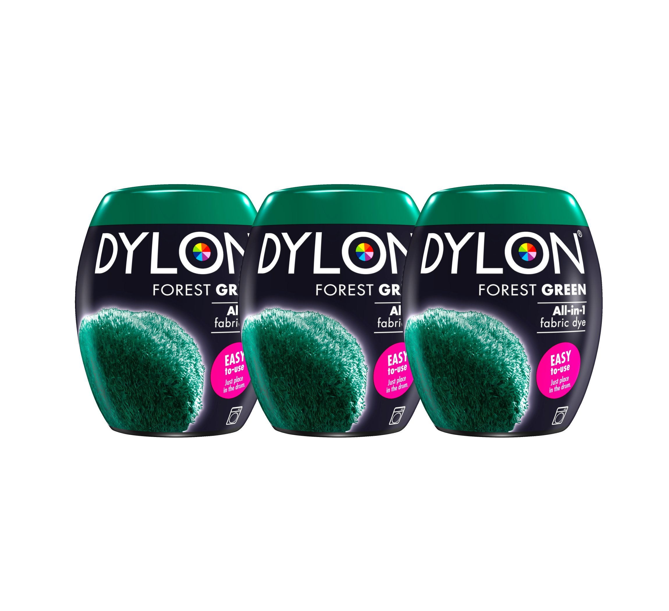 Nouveau Dylon Forêt Verte Machine Colorant écosser 350g 3 pack