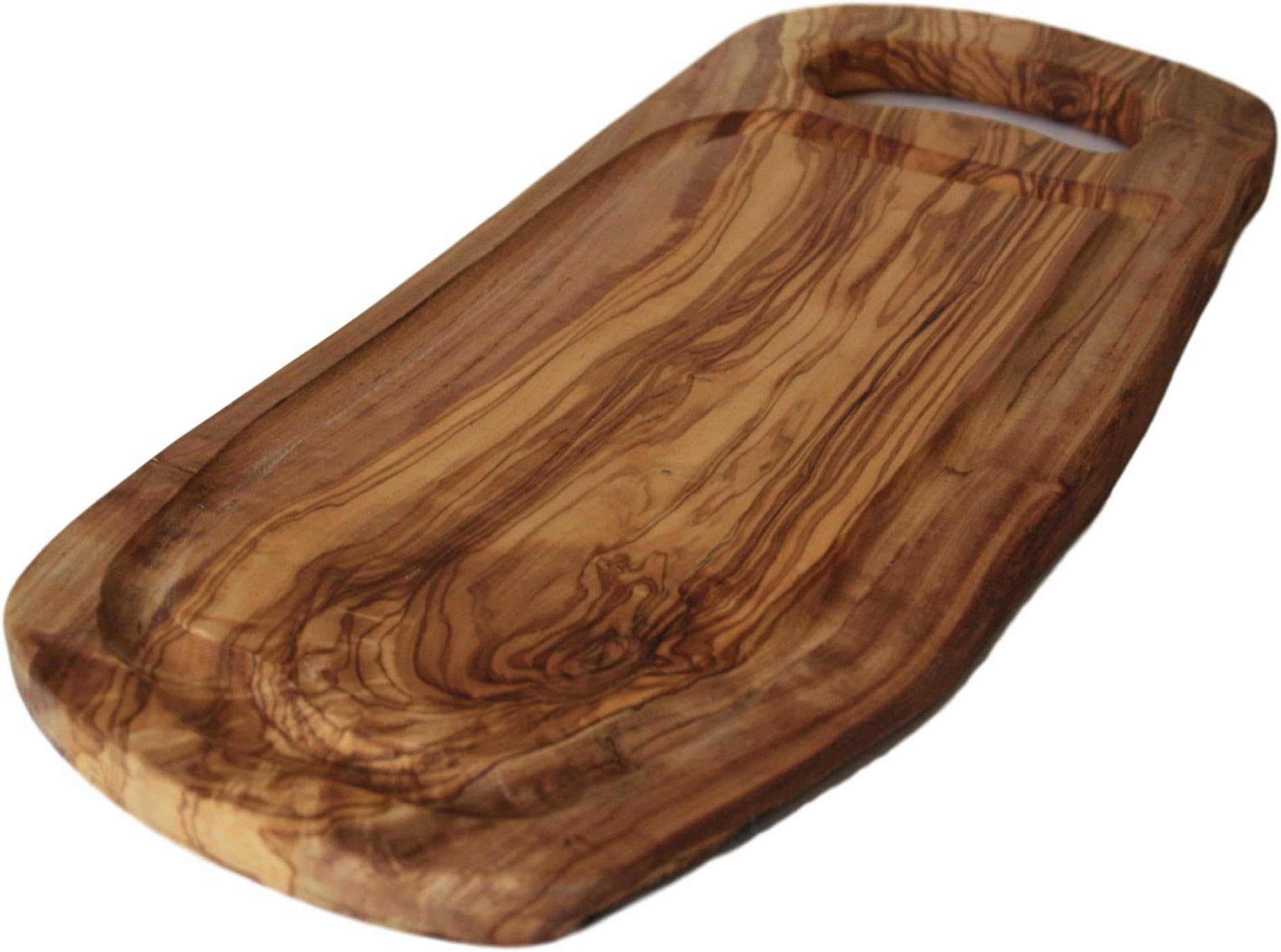 Carving Board / Cutting Board, Unique Natural Handcrafted Olive Wood Carving Board, Approx 15.7 Inches by Cucina Priolo
