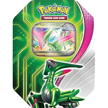 Pokémon TCG: Paradox Clash Tin Iron Leaves ex 1 Foil Promo Card & 4 Booster Packs