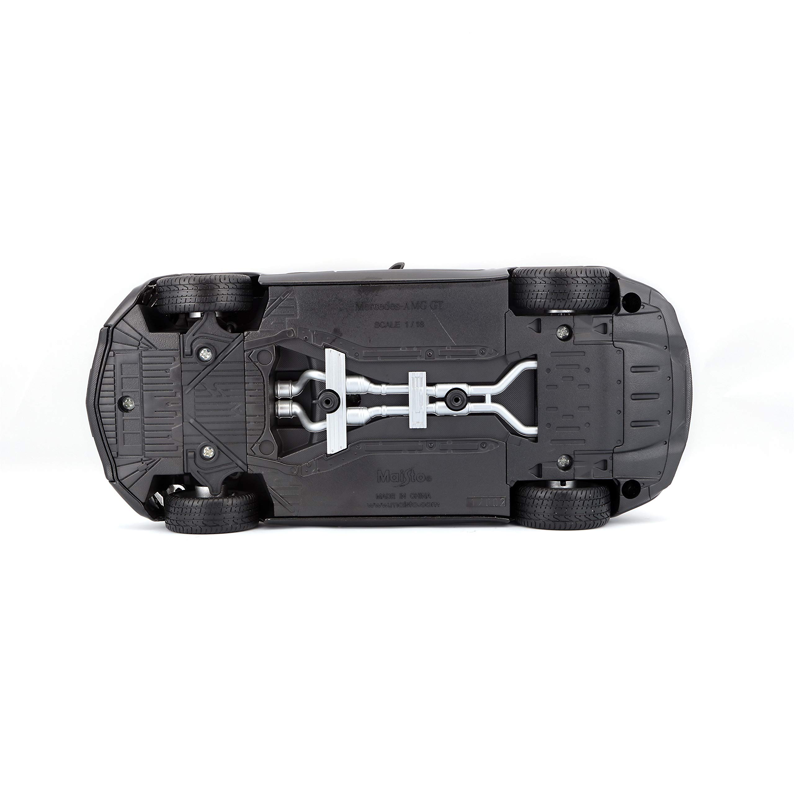Maisto Mercedes AMG GT: Modello Auto in Scala 1:18, con sospensioni, Porte, Bagagliaio e Cofano per Aprire, Modello finito sterzante, 24 cm, Nero (531398)