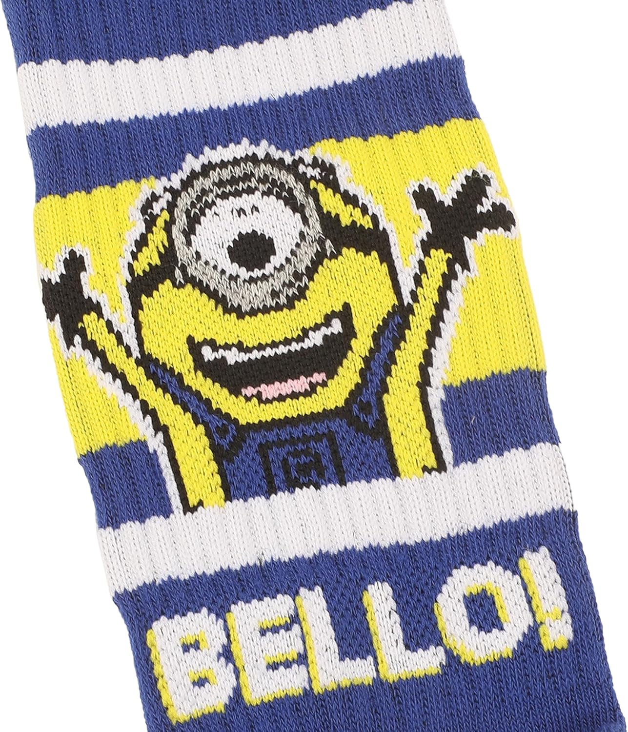 Bioworld Minions Minion Bello Mens Athletic Crew Socks - Image 2