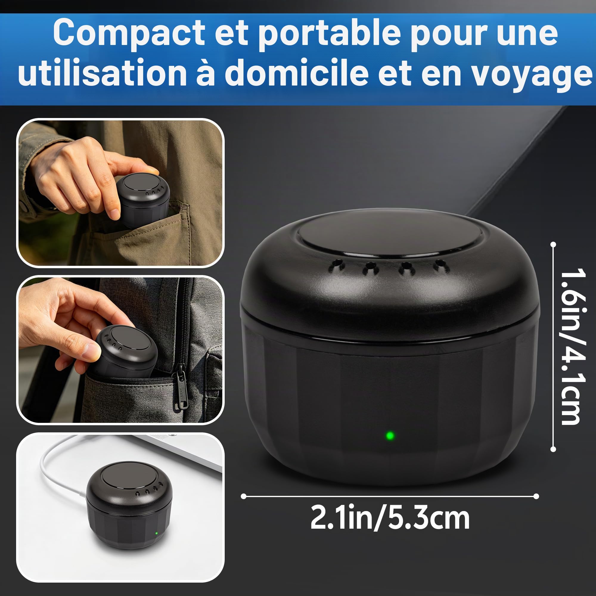 Foneso Cire Epilation Nez Kit pour Hommes et Femmes | Épilateur pour poils du nez, oreilles et sourcils | Réchauffeur portable à chauffe rapide USB-C, perles de cire et applicateurs
