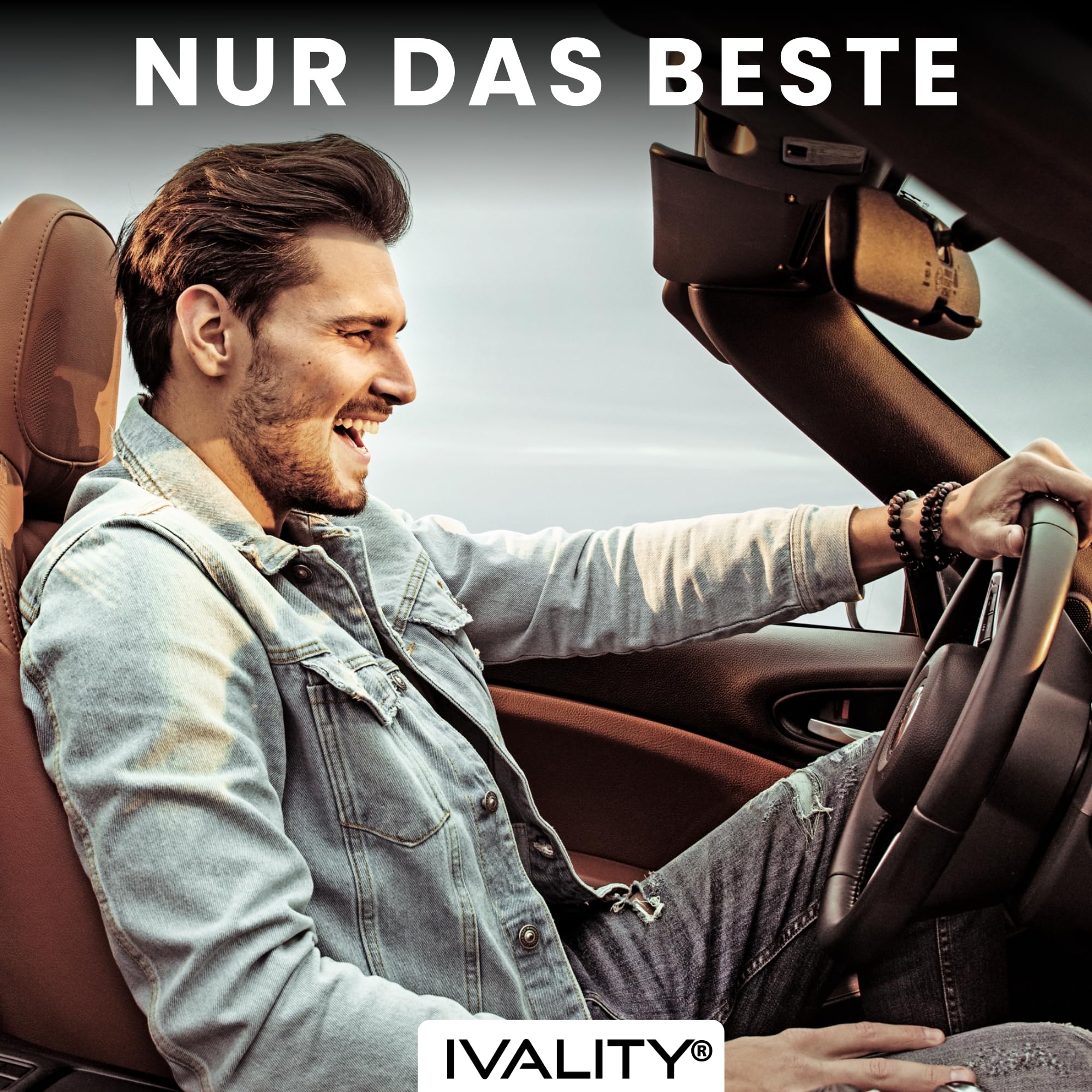 Ivality Magnet Kennzeichenhalter hinter der Stoßstange für Autos mit Neodym-Magneten & 3M VHB Klebeband, Rahmenlose Kennzeichenhalter Unsichtbare Montage für 1 Kennzeichen, StVZO getestet bis 350 km/h