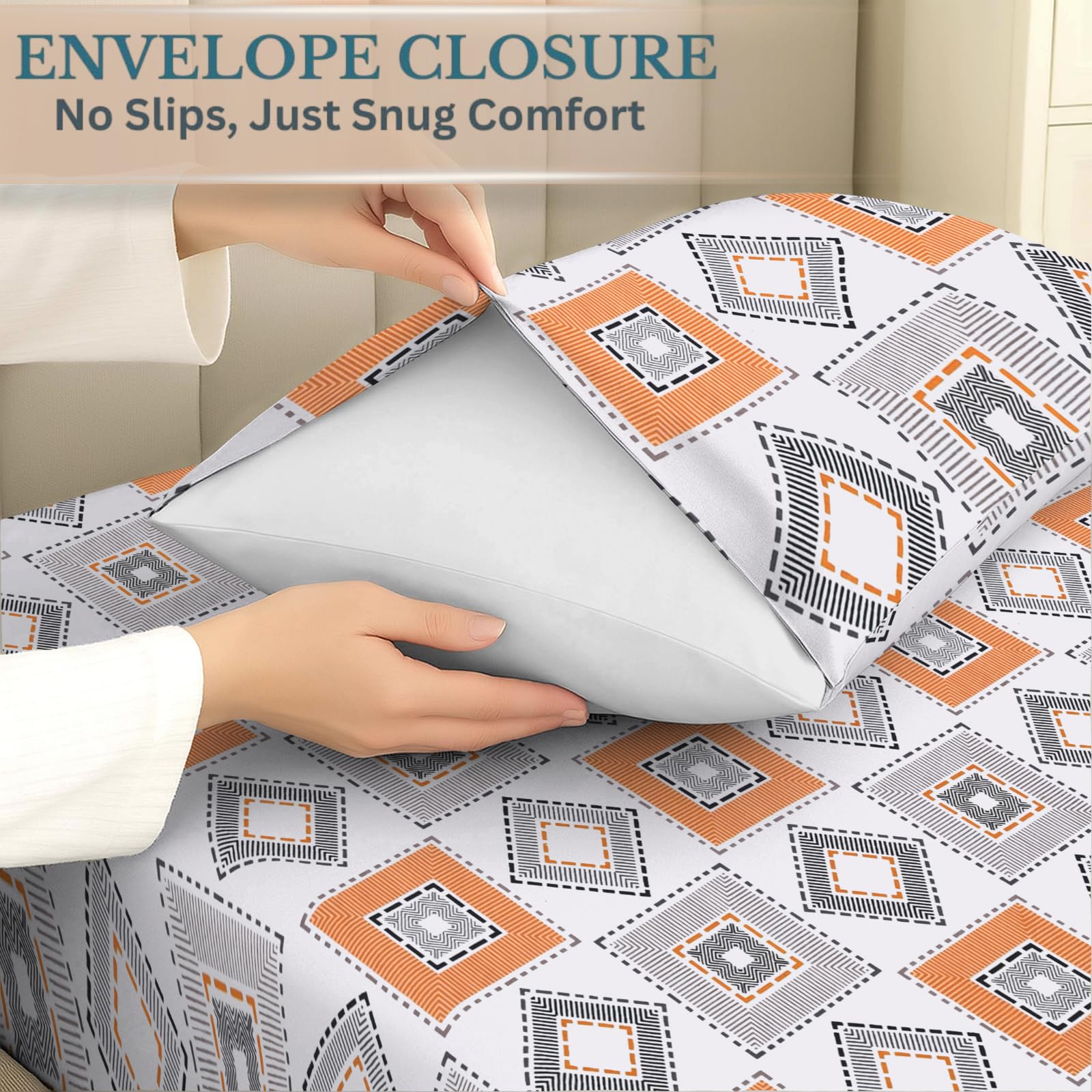 EverSoft Bedding Pack of 4 Pillowcases 50x75cm Soft Pillow Cases, Wrinkle Free Easy Care Pillow Covers - Image 3