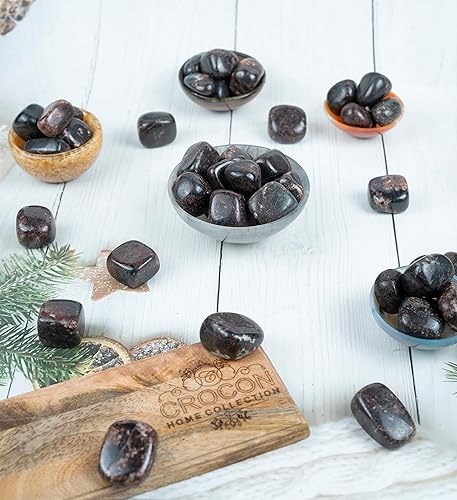 Miniatura 7 de Crocon Piedras y cristales de granate, 1 libra, piedras pulidas, colección rock, relleno de jarrón, cristales curativos Reiki, regalos de piedras