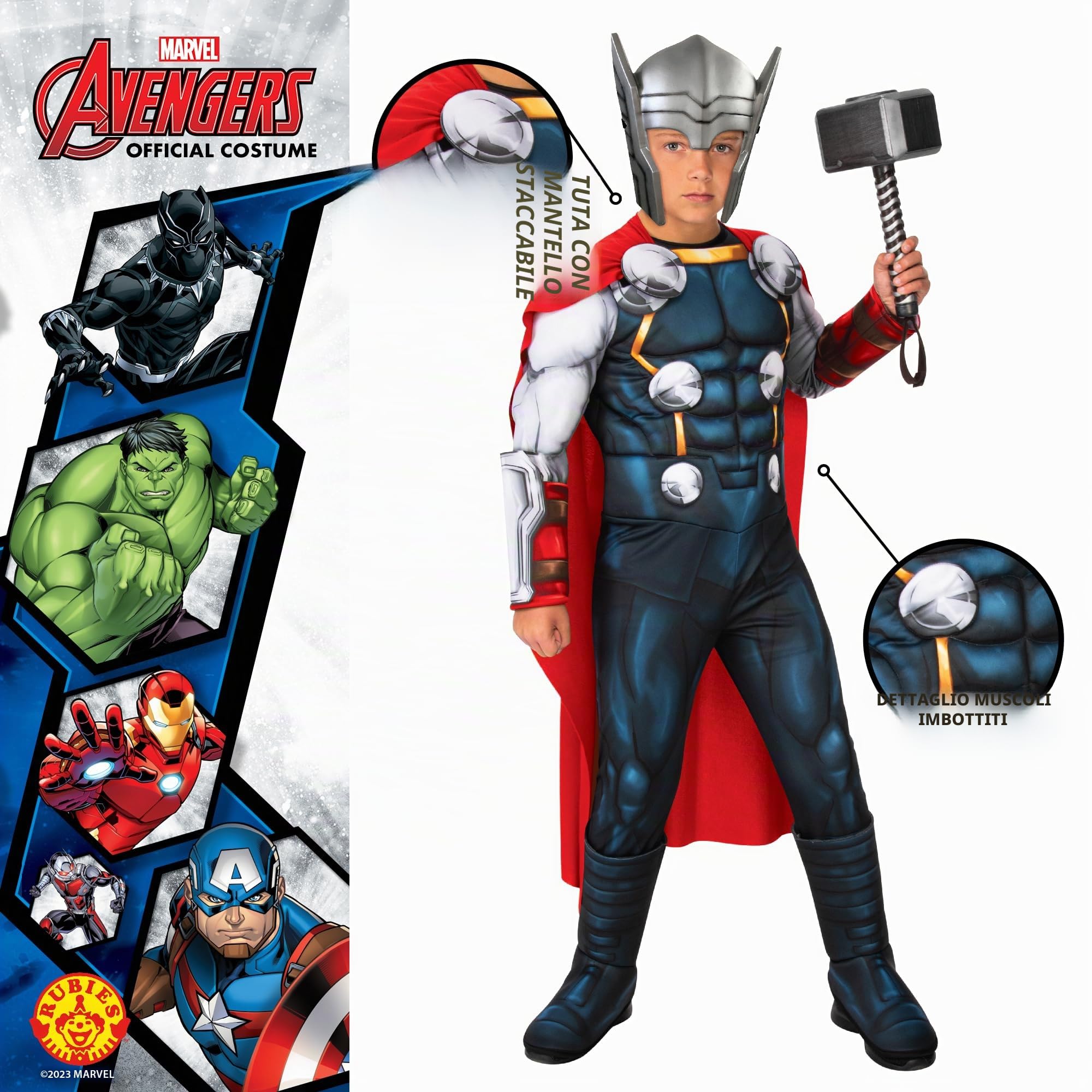 Rubie's Official Marvel Avengers Thor Deluxe Child Costume, Kids Superhero Fancy Dress