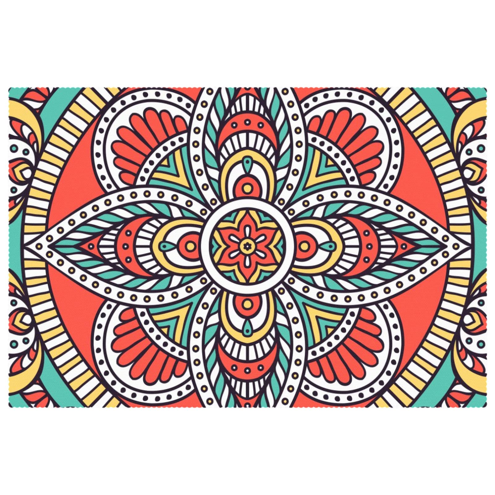 Décoration de maison chaleureuse avec le lot de 4 sets de table colorés pour repas de fête