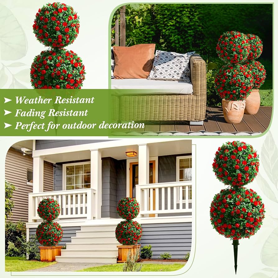 Amazon.com - Yunlly 2 Pack 28 Inch Outdoor Artificial Rose