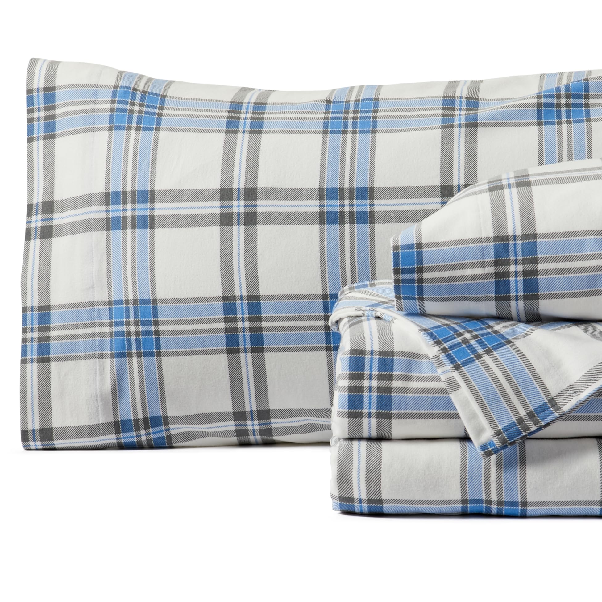 Springtree Home Luxury Portuguese Flannel Sheets | Queen Size Flannel Sheets | 100% Cotton | Ultra-Soft, Warm & Breathable Sheet Set | Deep Pocket,