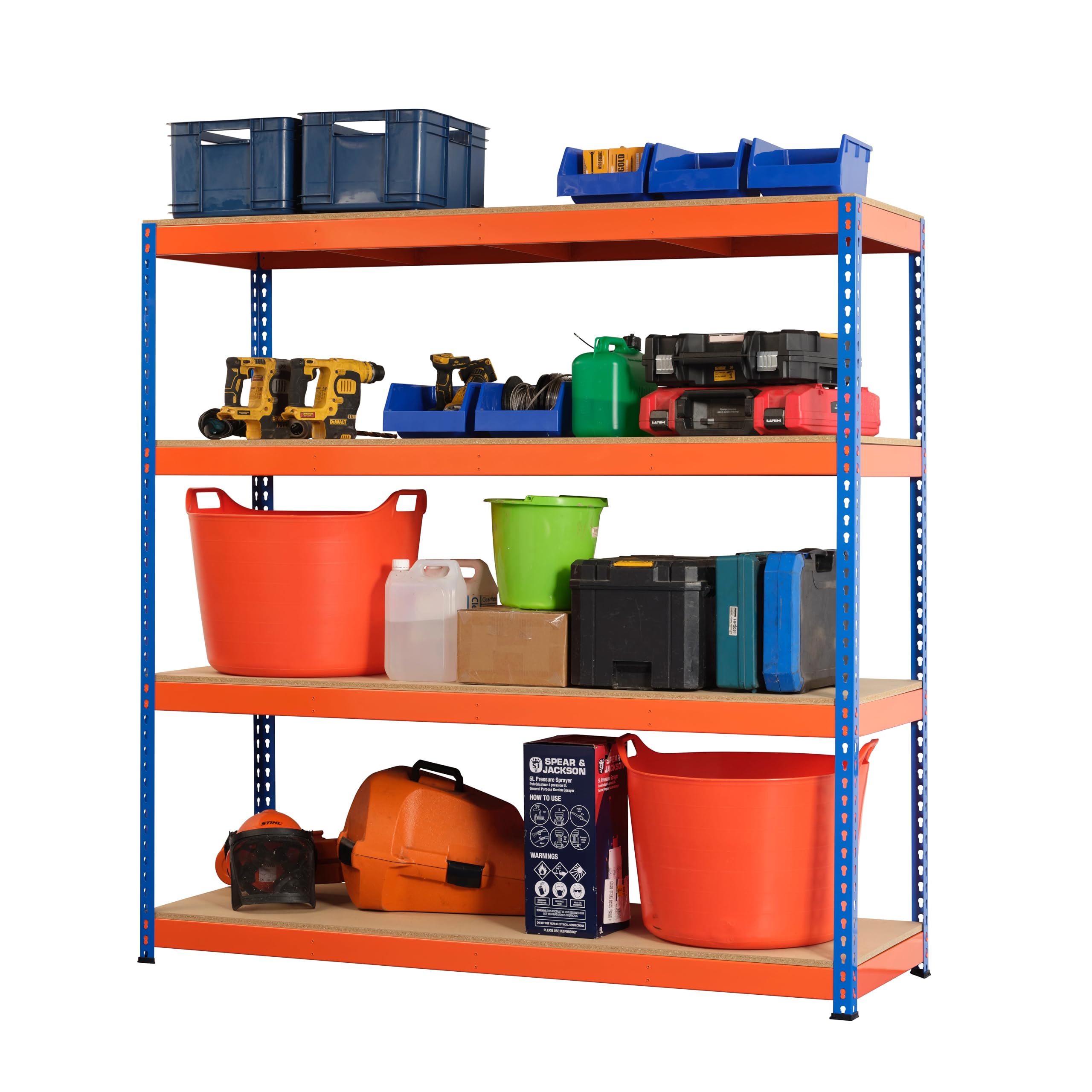 Racking Solutions Steel Shelving Unit 1800mm H x 1800mm W x 600mm D 400KG UDL* Extra Heavy Duty