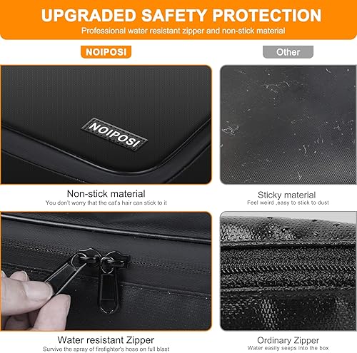 Miniatura 5 de Noiposi Organizador de documentos con aislamiento térmico de 5200 , caja de documentos impermeable e ignífuga con cerradura, caja de almacenamiento