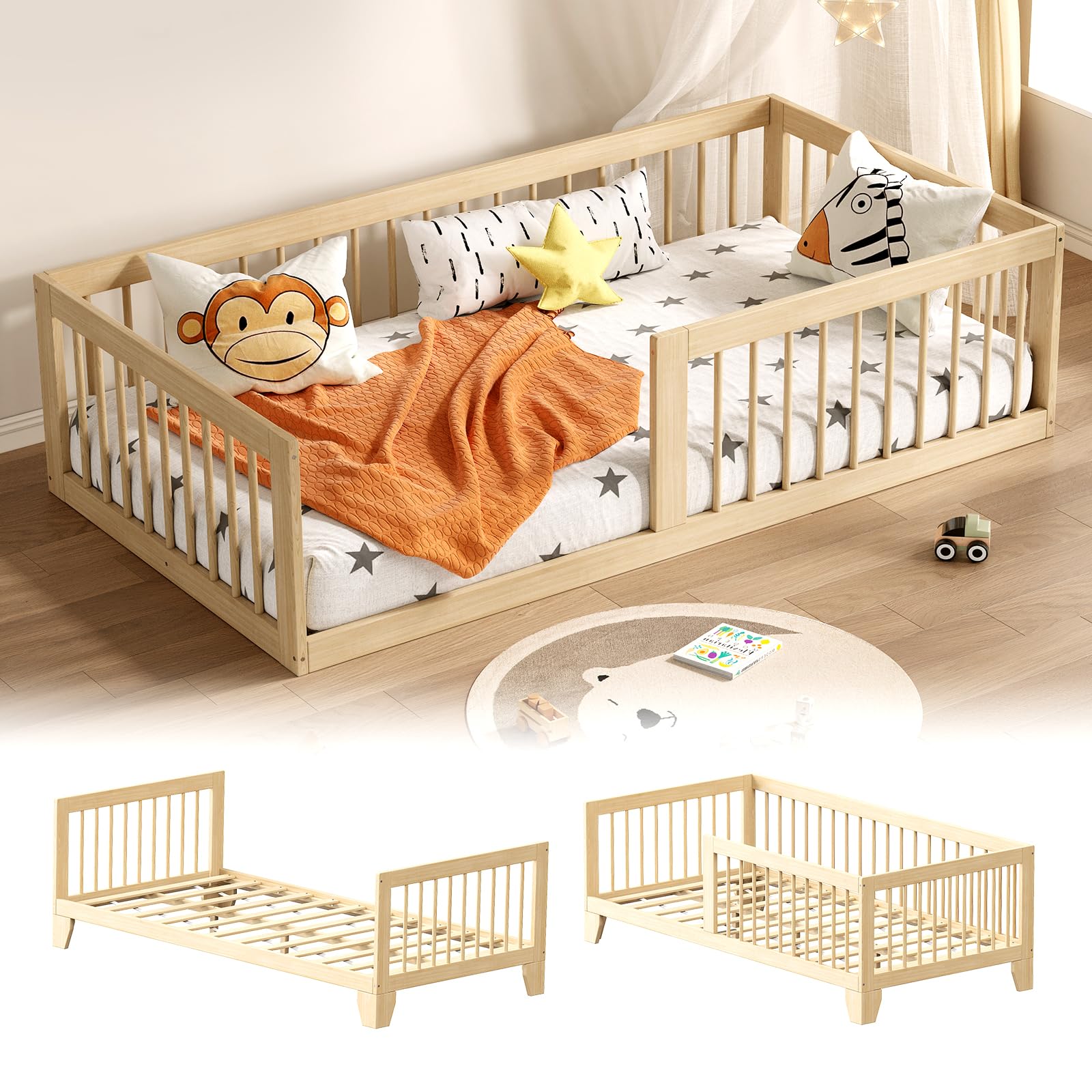 EXPERLAM Twin Floor Bed
