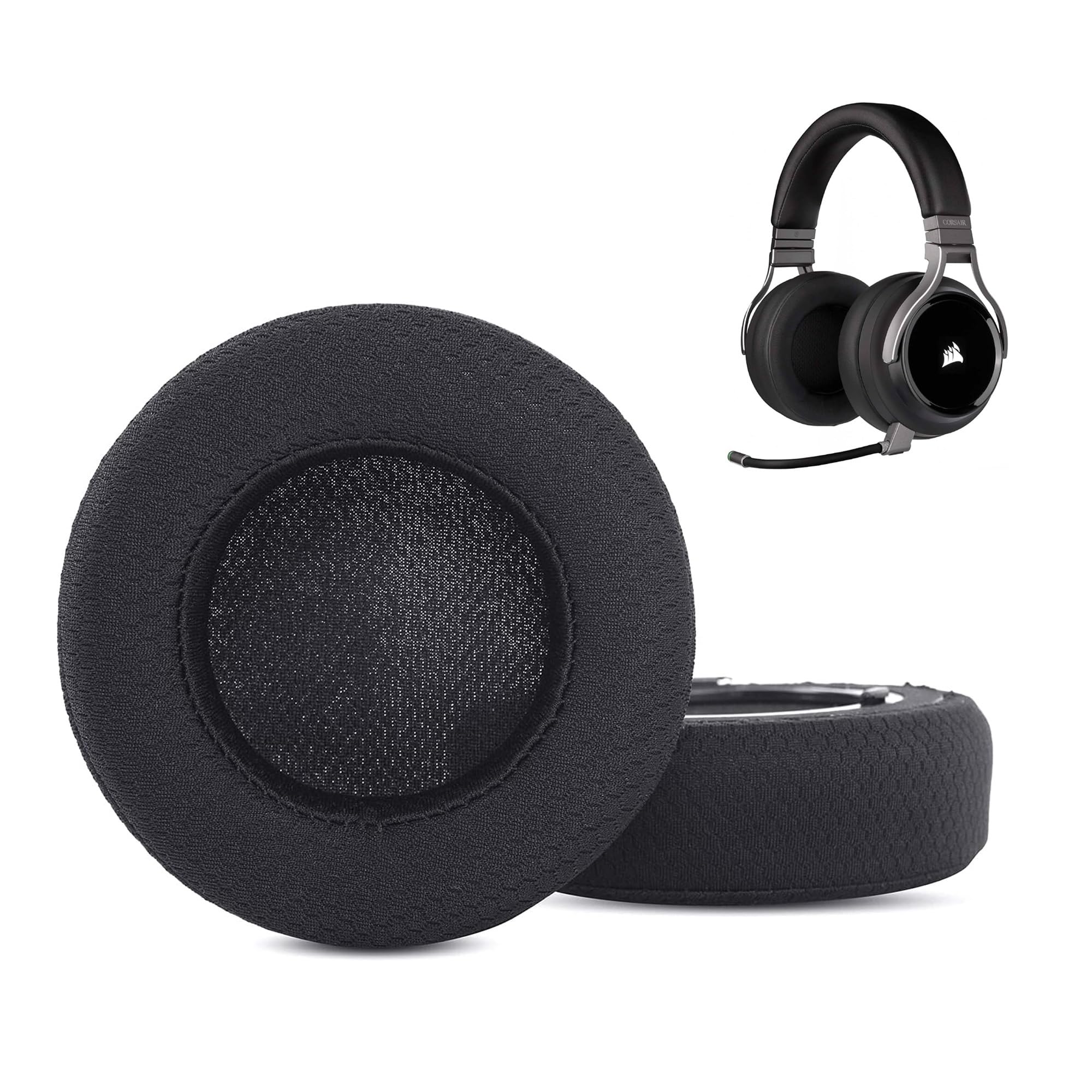 RGB Wireless XT Earpads Replacement Cushion for Corsair Virtuoso RGB Wireless/RGB Wireless XT/Virtuoso Wireless SE Ear Covers with Breathable Fabric