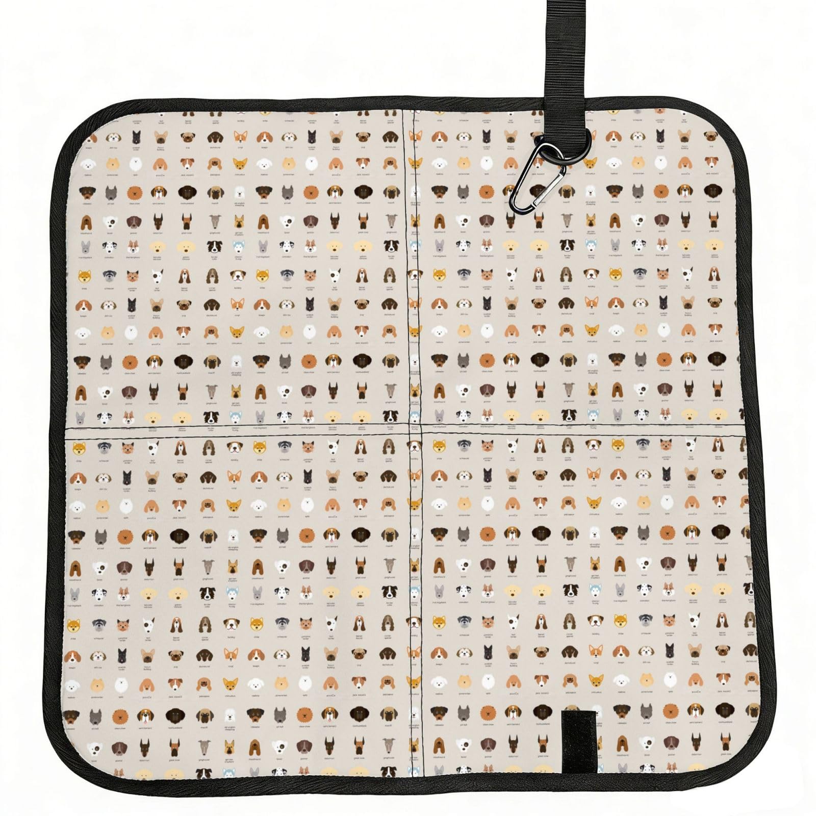 ERCgad Dog Breed Print Foldable Seat Cushion Portable Chair Pad Lightweight Travel Outdoor Office Home