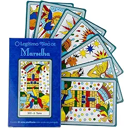 Baralho Tarô Marselha 22 Cartas Plastificadas + Presente
