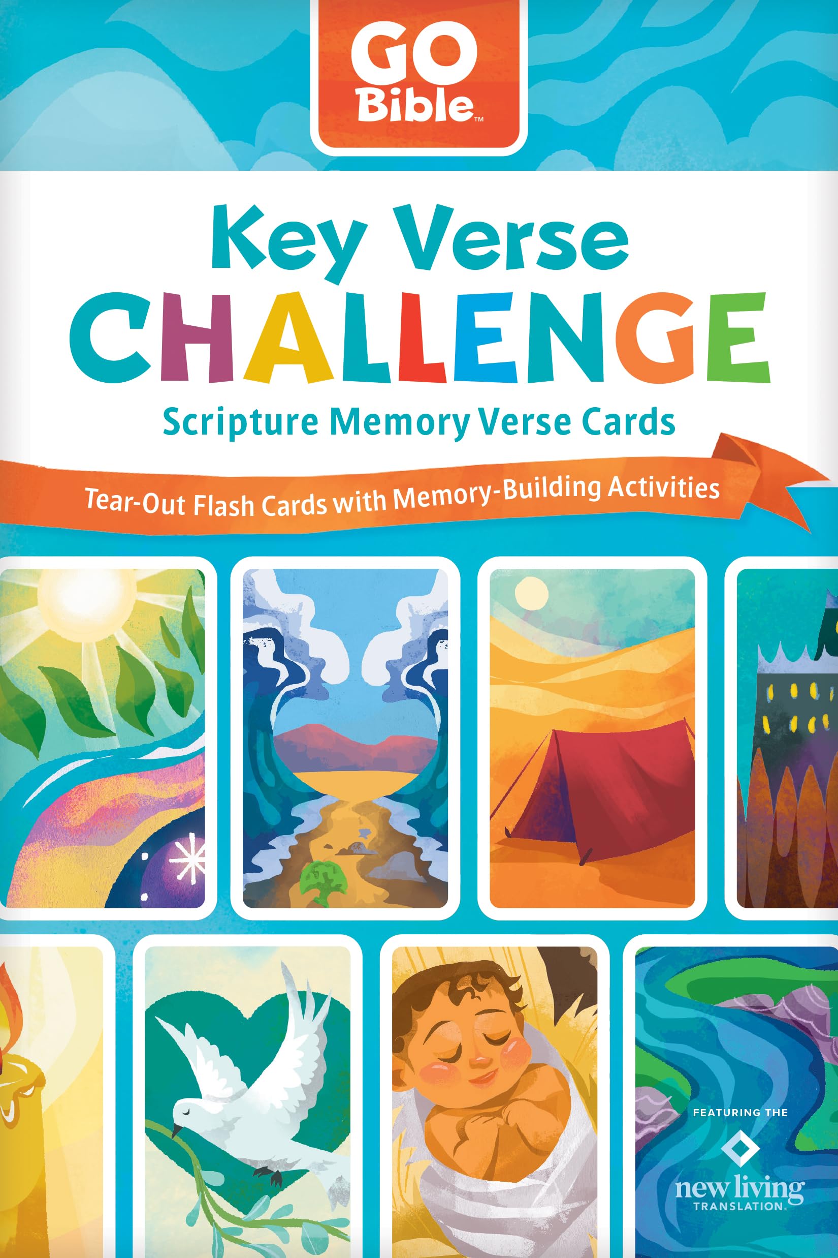 Tyndale Kids Go Bible Key Verse Challenge: Scripture Memory Verse Cards