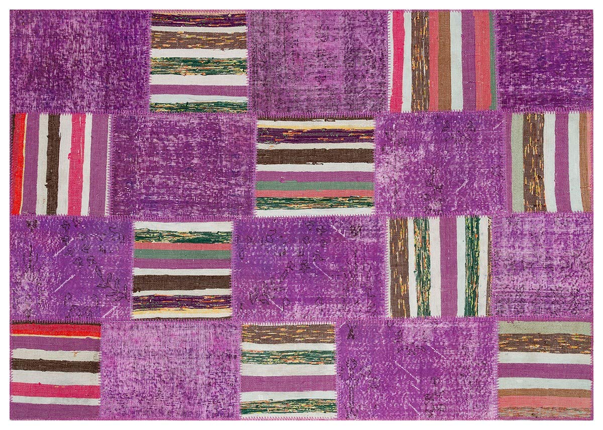 Tapis patchwork turc en laine fait main ALLMODE 170x240 l'excellence de l'artisanat