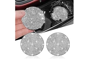 Bling Car Cup Holder Coasters - 2PCS Crystal Rhinestone Automotive Interior Accessories