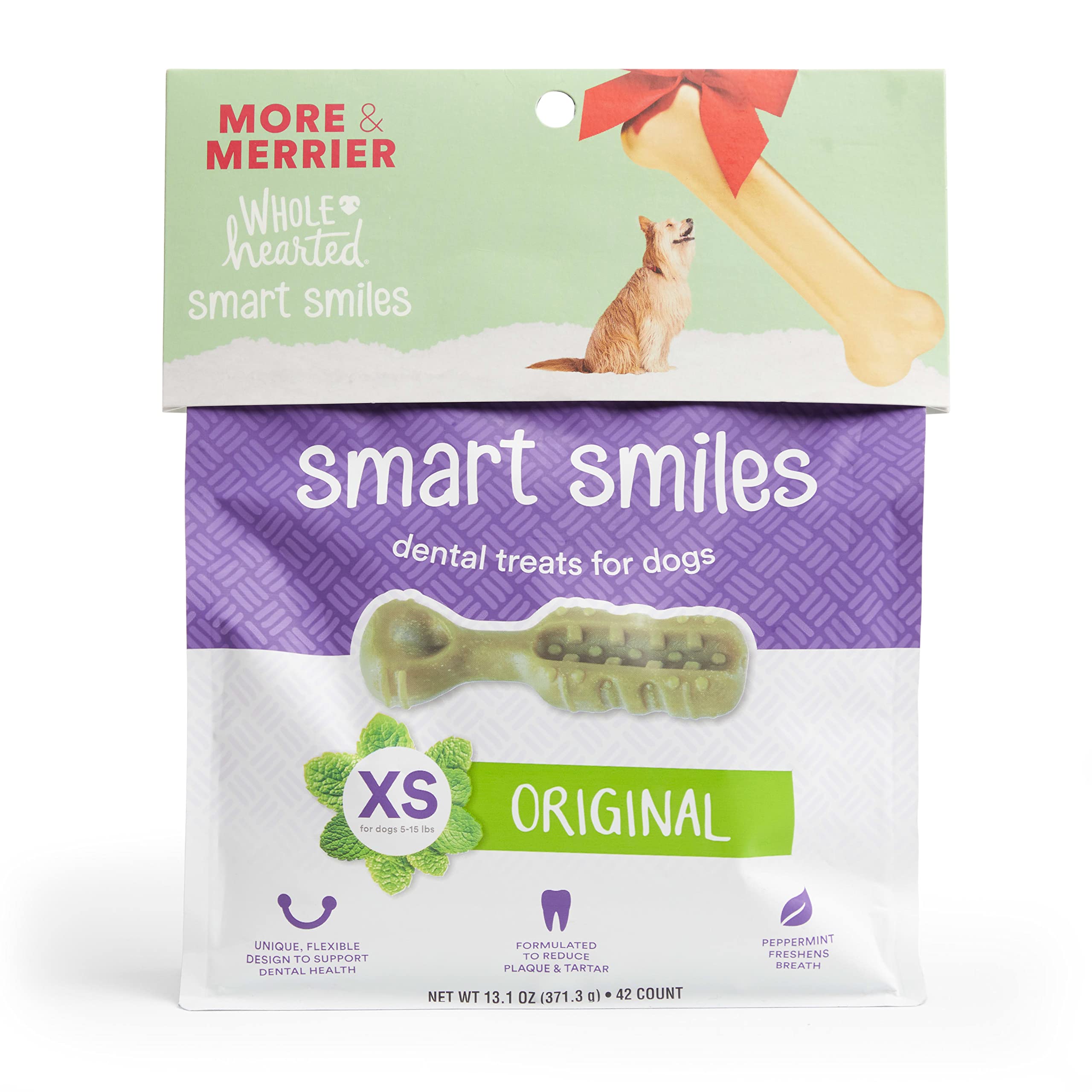 WholeHearted Petco Brand Smart Smiles Extra Small Dog Treats, 13.1 oz., Count of 42
