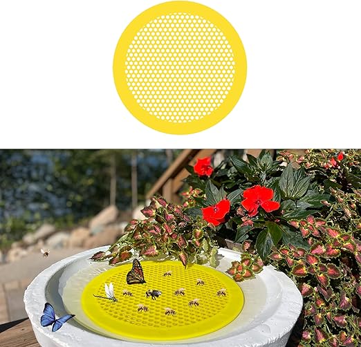 Bee Watering Station, Bee Waterer, Butterfly Feeder, Butterfly Watering Station, Garden Decor - Yellow