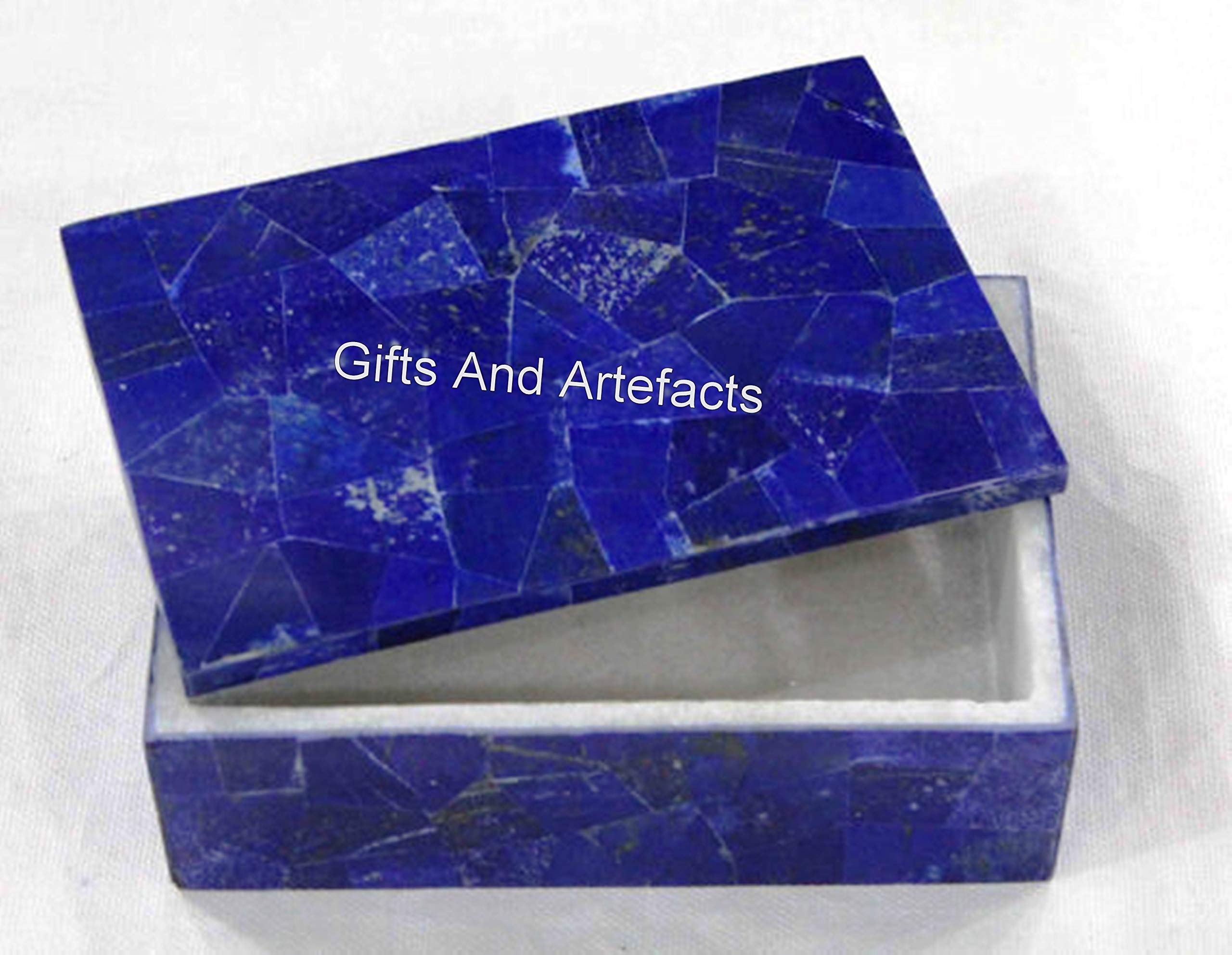 Boîte de bureau en lapis-lazuli pour organiser vos accessoires