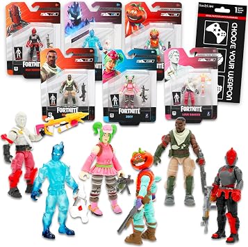 Fortnite Action Figures Legendary Series Set for Kids - Bundle of 6 Figurines of Red Knight, Zero, and More, Plus Stickers | Fortnite Figures for Boys, Girls, Styles May Vary