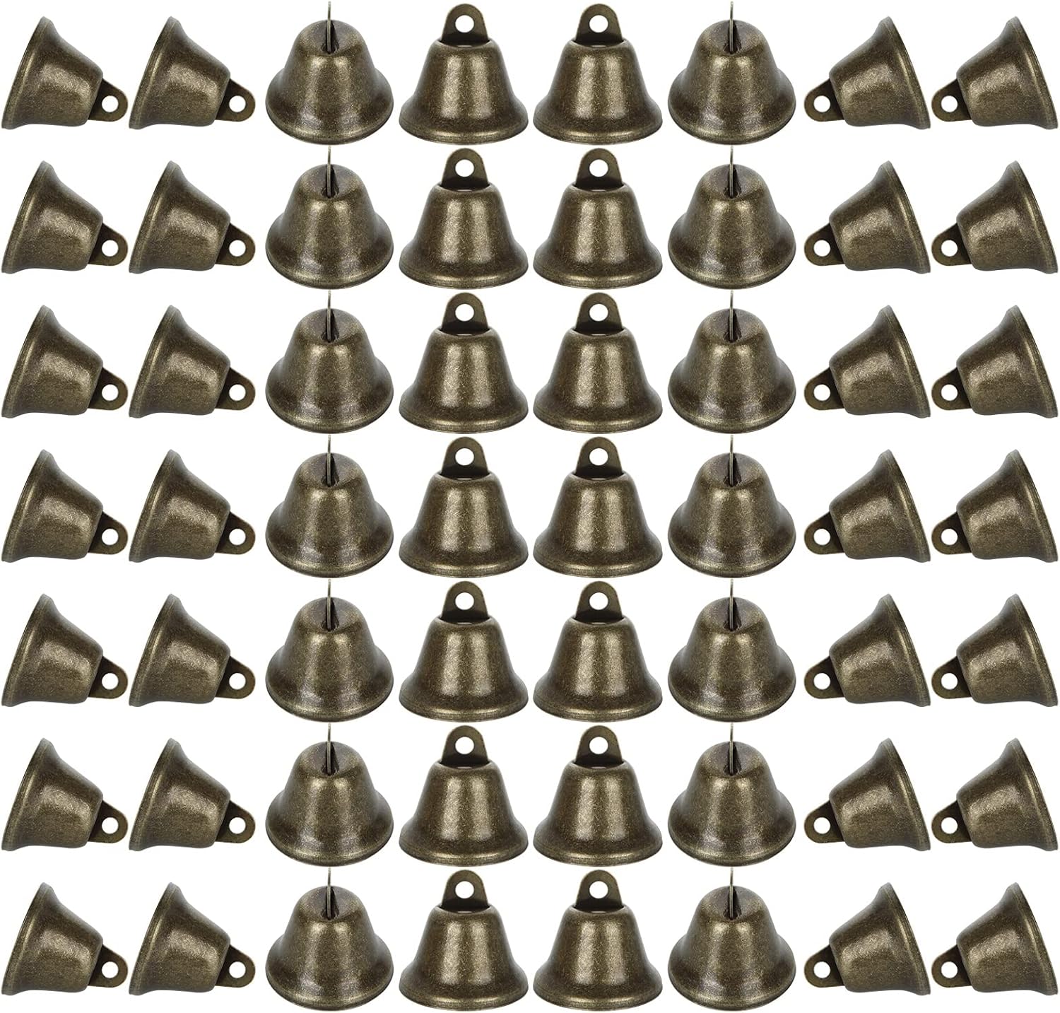 JMIATRY 60 Pcs Antique Bronze Vintage Jingle Bells, 38mm Vintage Bronze Craft Jingle Bells